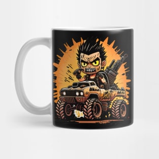 Crazy post apocalyptic boy Mug